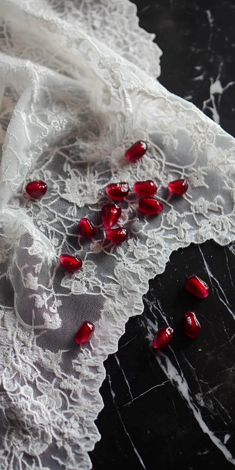 Hanging lace and the shadow it casts